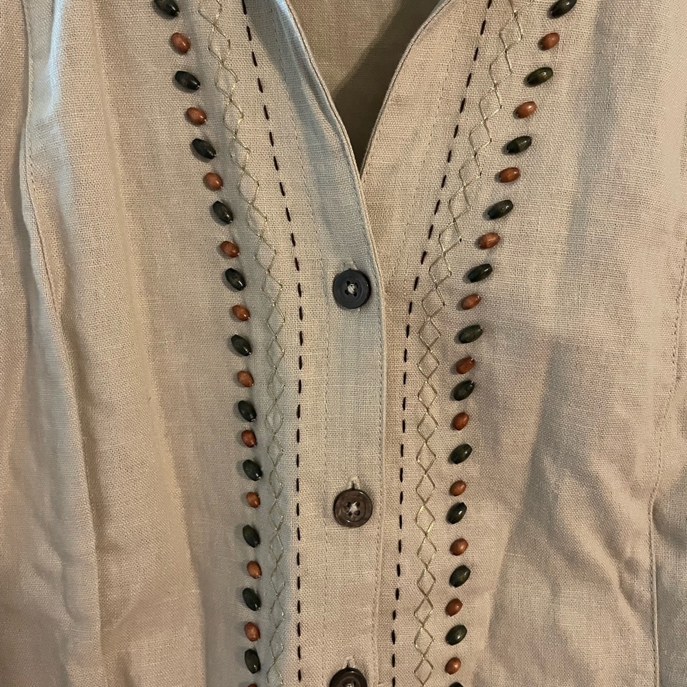 Beige 3/4 Sleeve Erika Blouse